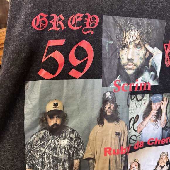 Suicideboys Shirt Grey 59 Scrim Ruby Da Cherry Size XXL 2XL Band March 50” - Picture 2 of 11